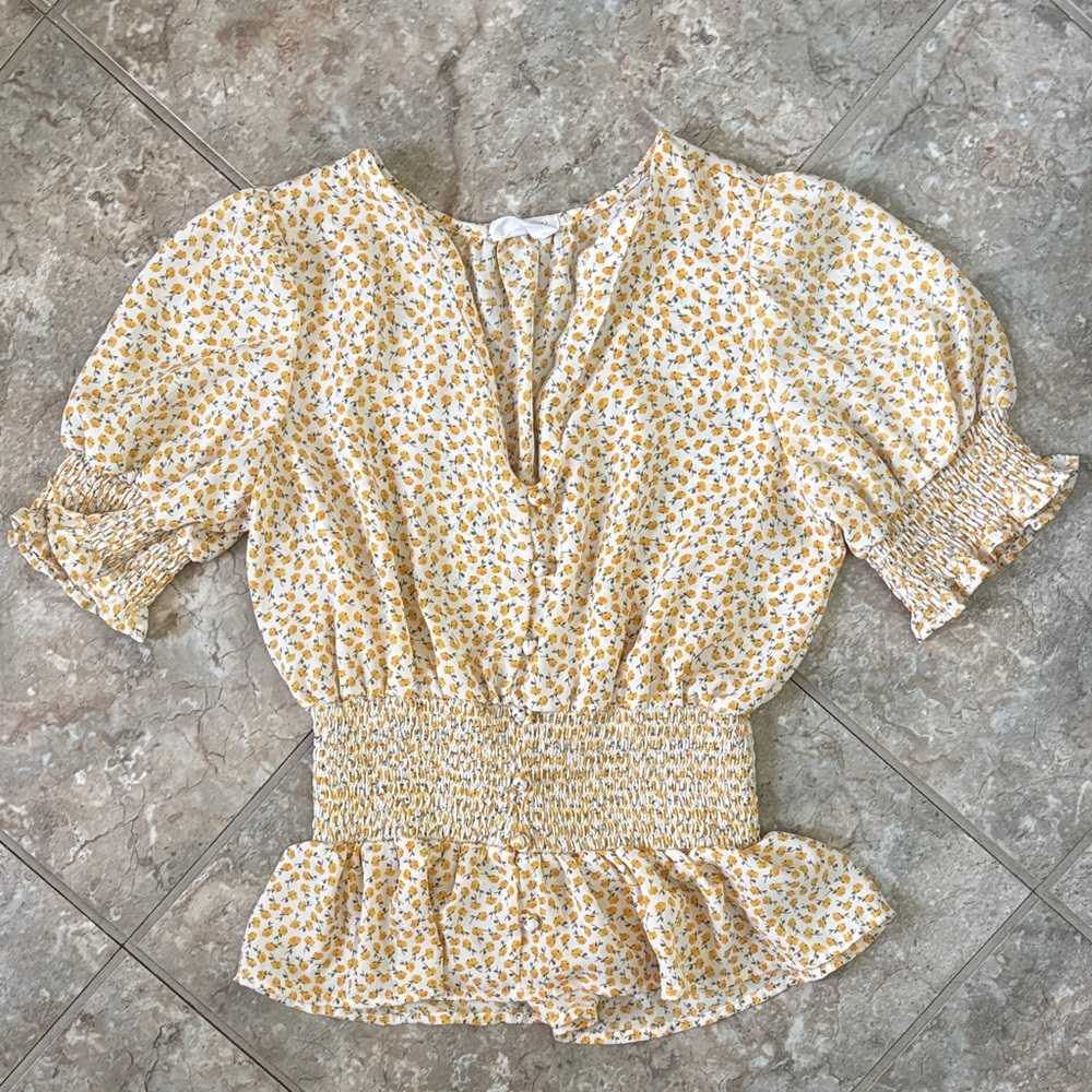 Sienna Sky — Floral Peplum Blouse